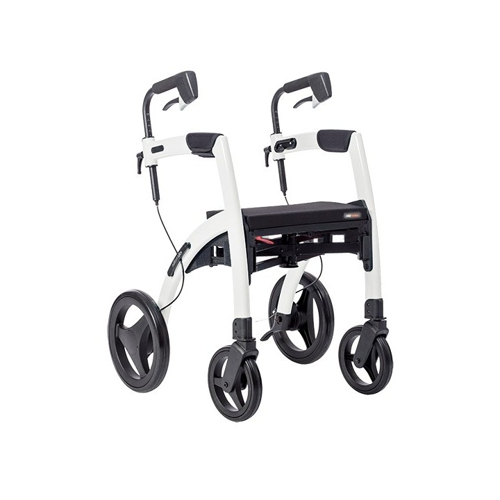 Rollz Motion 2 Combined Rollator and Wheelchair (Pebble White)